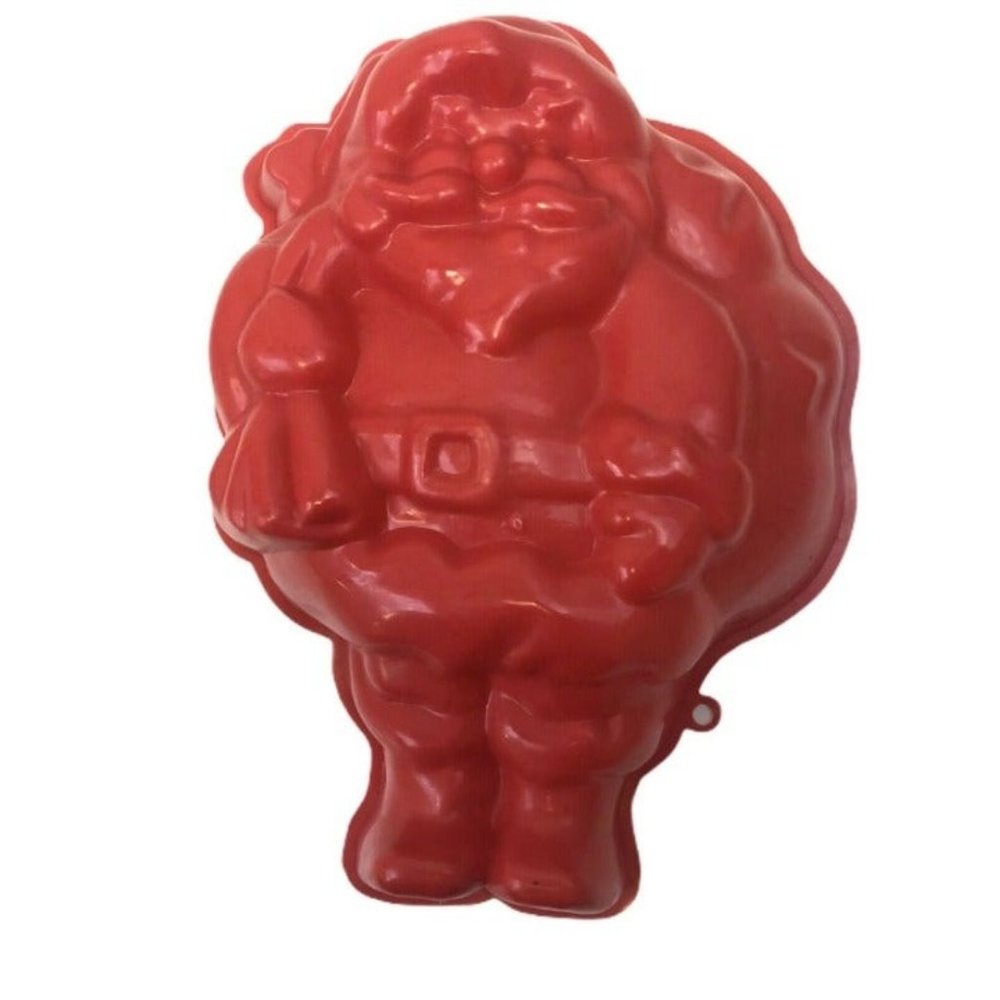 Santa Red Vintage 1980s JELLO Mold Holiday Christmas